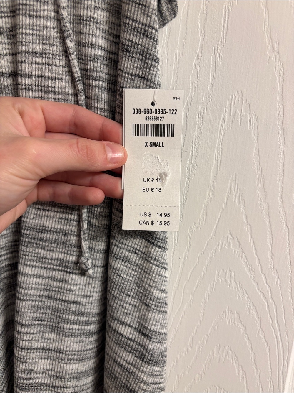 Hollister Heather Grey Lace-Up Razorback Tank Top - Picture 4 of 4